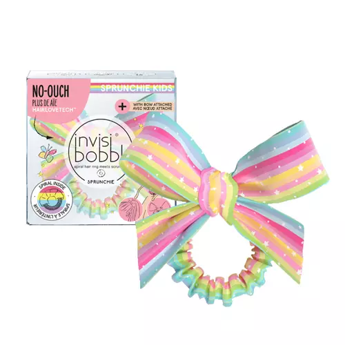 Invisibobble Kids Slim Sprunchie with Bow Let's Chase Rainbows